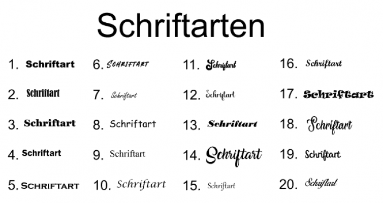 Schriftarten